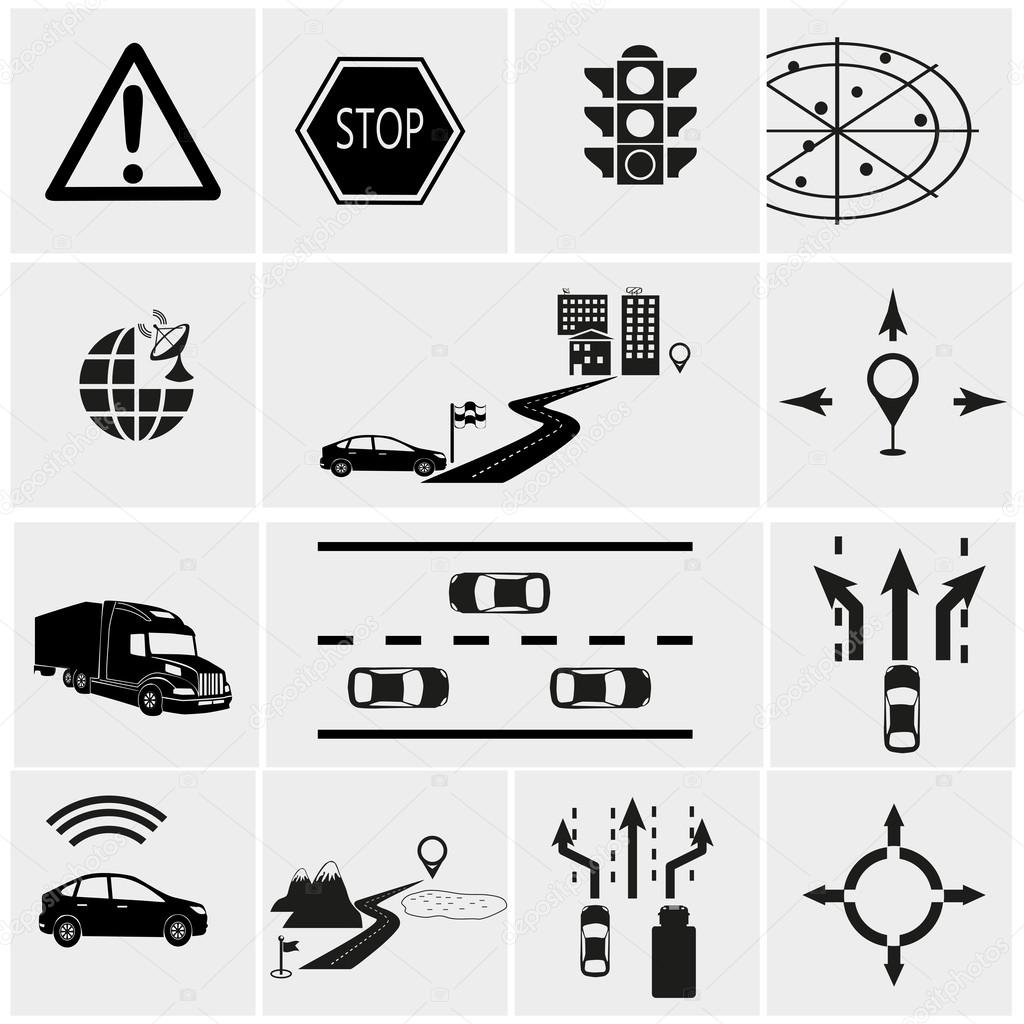 Road traffic icons