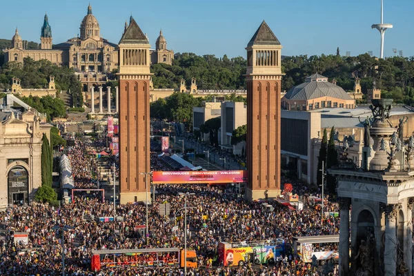 Barcelona Spain 2022 Pride Barcelona 2022 Celebration Crowds Lgbtqi Movement — ストック写真