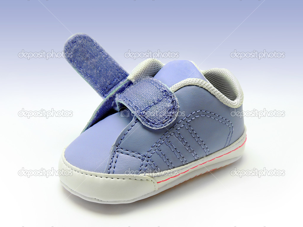 blue velcro shoes