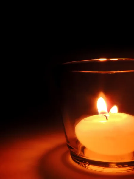Свічка в склянці — стокове фото