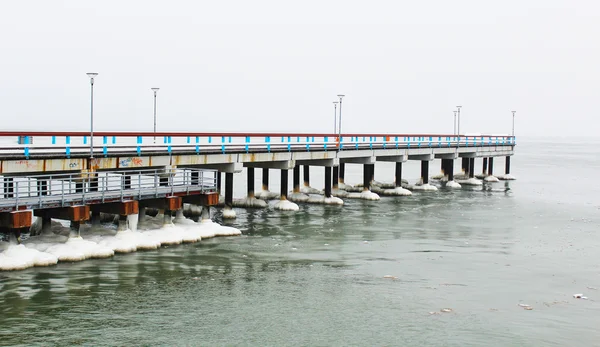Палангский мост зимой — стоковое фото