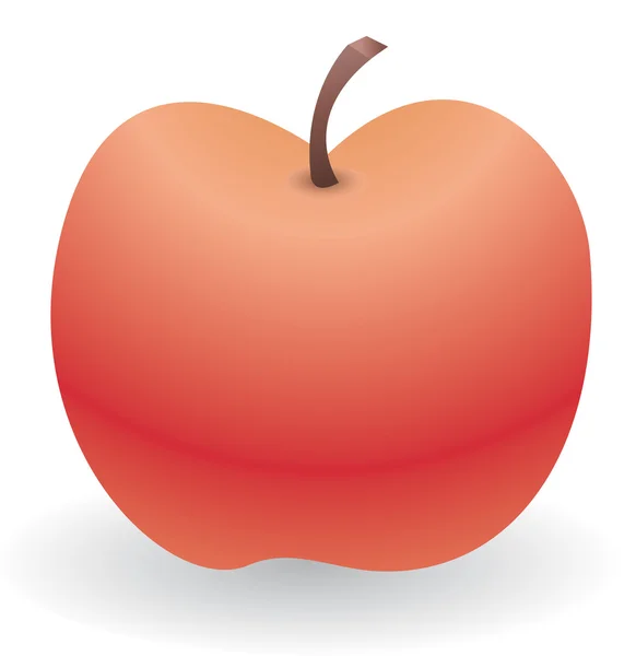 Osamělý červené jablko — Stockový vektor