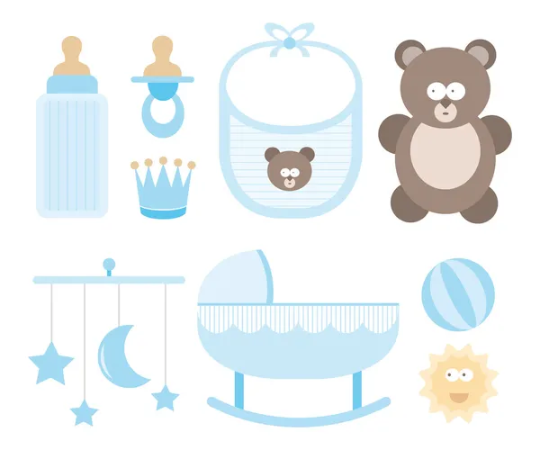 Conjunto de iconos de bebé o niño — Archivo Imágenes Vectoriales
