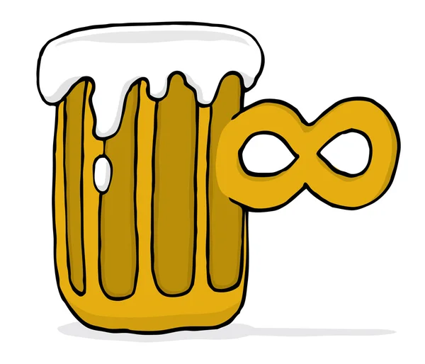 Cerveza infinita infinita — Vector de stock