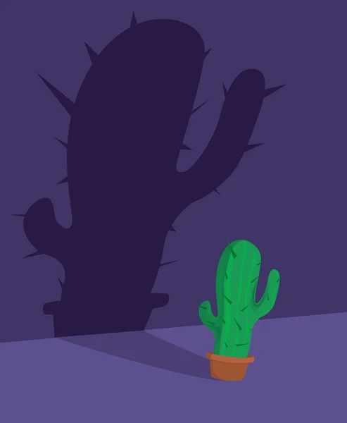 Scary cactus or Halloween Fear — Stock Vector