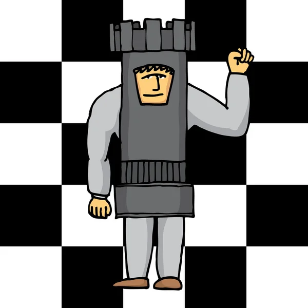 Tour d'échecs humaine — Image vectorielle