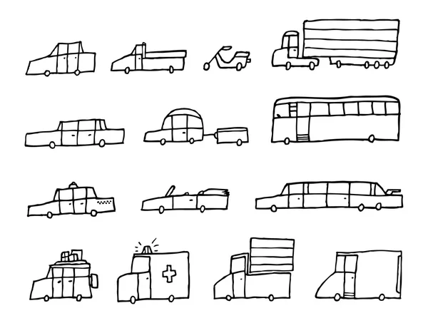 Kreskówka samochodów. śmieszne transport pojazdów — Wektor stockowy