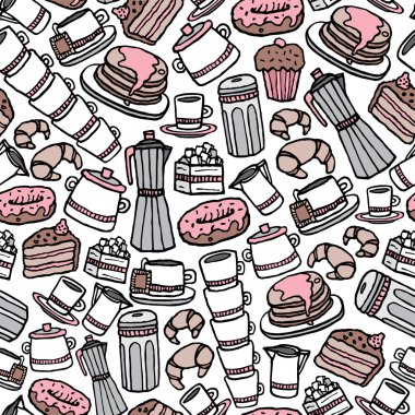Dikişsiz kahve desen arka plan