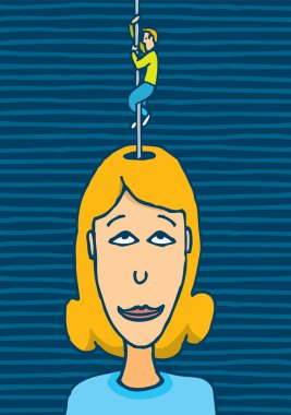 bir kadının kafası girme