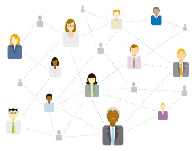 çok etnik birbirine bağlayan sosyal iş ağı