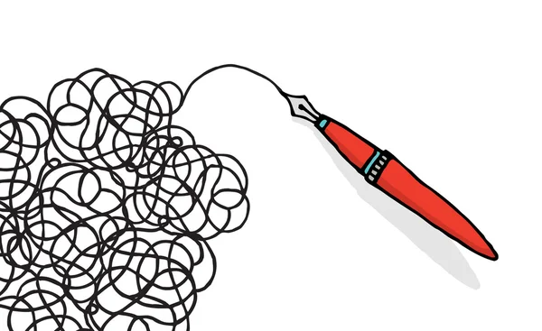 Desenho de caneta para rabiscar — Vetor de Stock