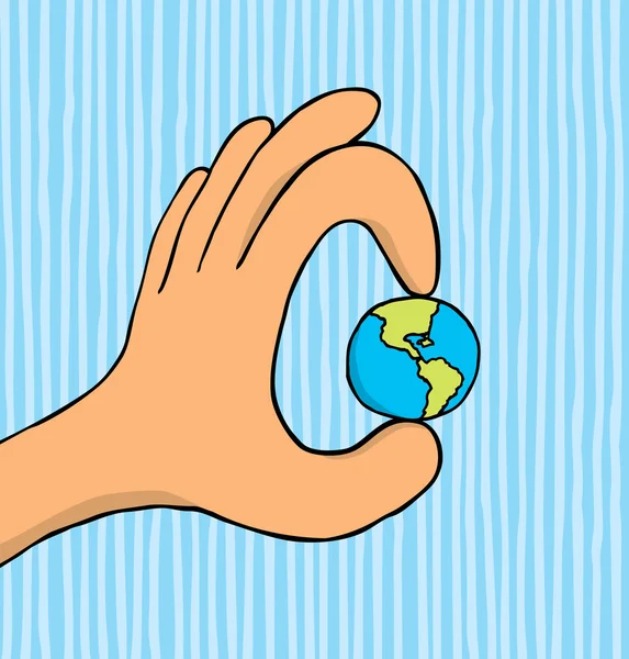 World in your hand — Stock Vector