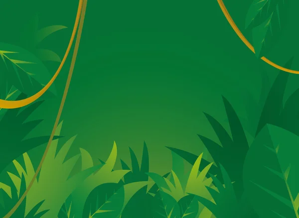 Jungle bakgrund med copyspace — Stock vektor