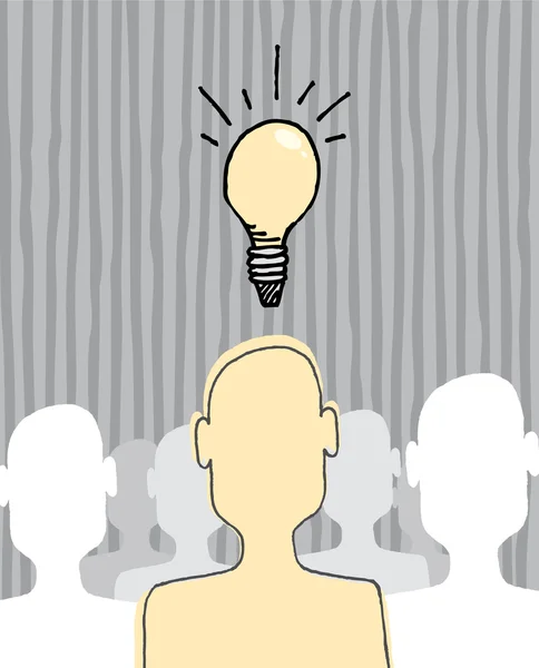 Grande ideia conceito ou Inspiração lâmpada —  Vetores de Stock