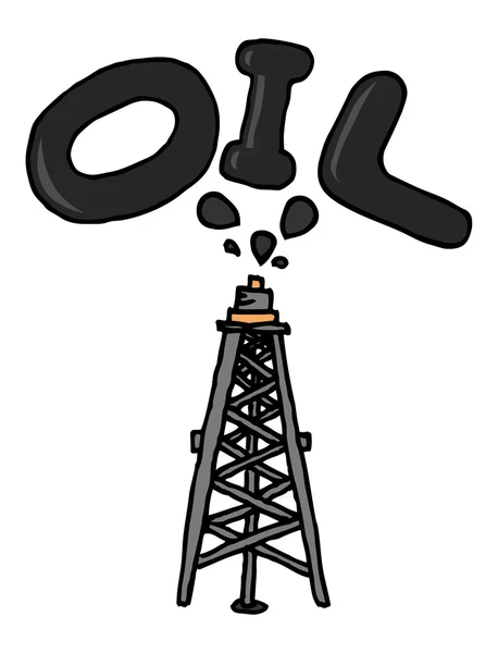 Olej teče z čerpadla — Stockový vektor