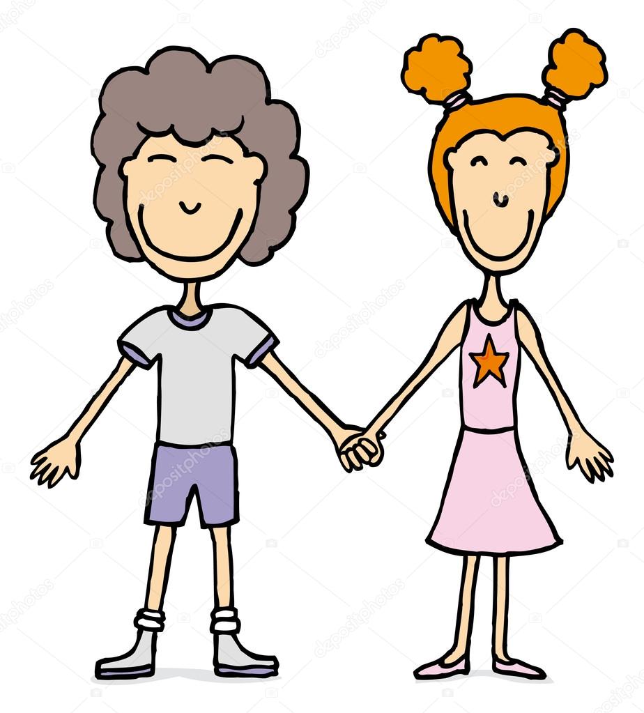 Young Couple Holding Hands In Love Stock Vector Image By C Curvabezier