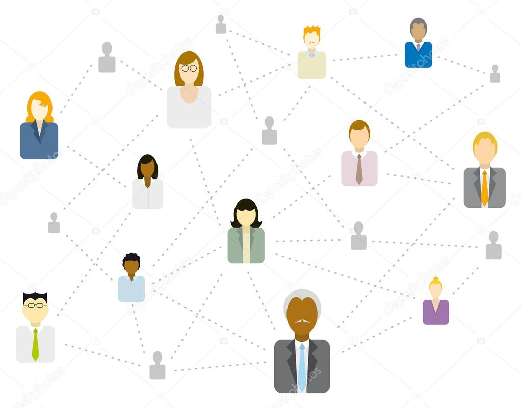 Social Business network connecting multi ethnic