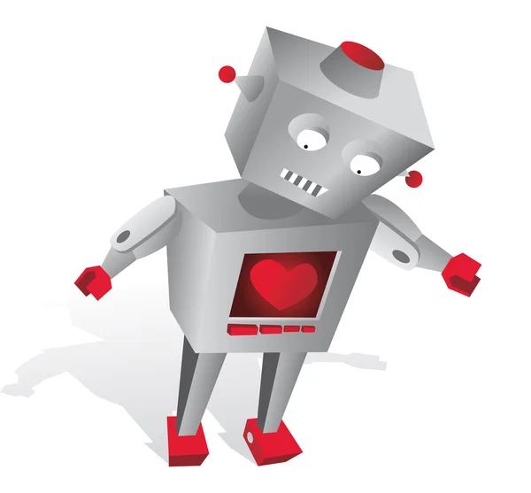Robot with feelings. Sensible technology — Stock Vector
