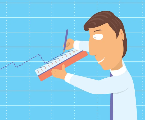 Empresário desenho gráficos . —  Vetores de Stock