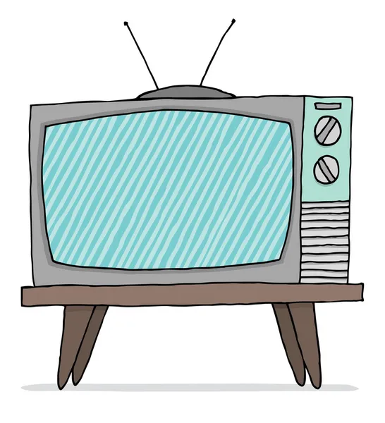 Vintage tv set malfunction — Stock Vector