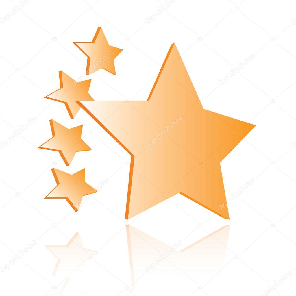 Star quality shiny rating icon