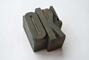 Tamam ahşap tipografi ile oluşan kelime