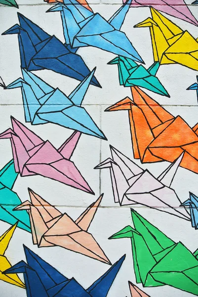 Colorful cranes texture — Stock Photo, Image