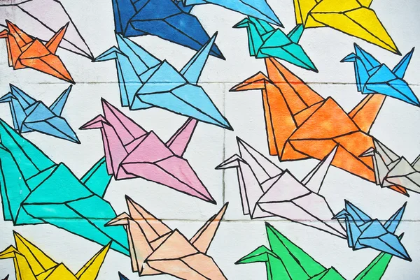 Colorful cranes texture — Stock Photo, Image