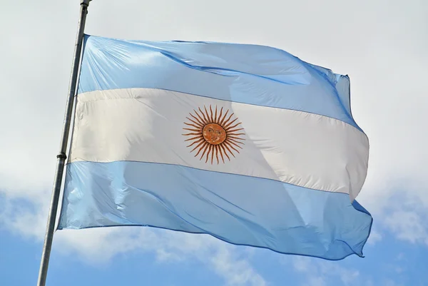 Bandera Argentina ondeando —  Fotos de Stock