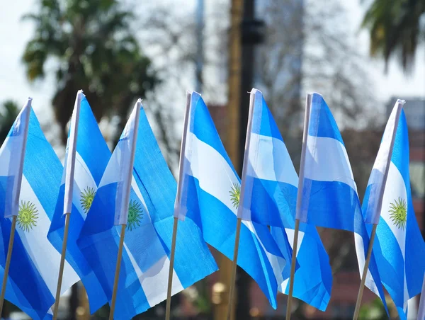 Banderas patriotistas argentinas —  Fotos de Stock