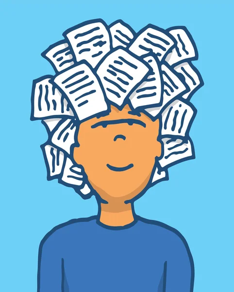 Paper notes head — Stock Vector