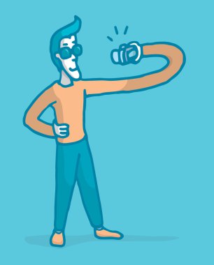 boşuna adam kendini bir fotoğraf çekme