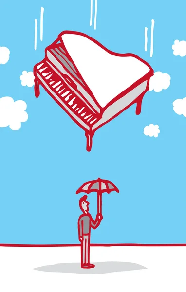 Дійсно невдача парасолька хлопець — стоковий вектор