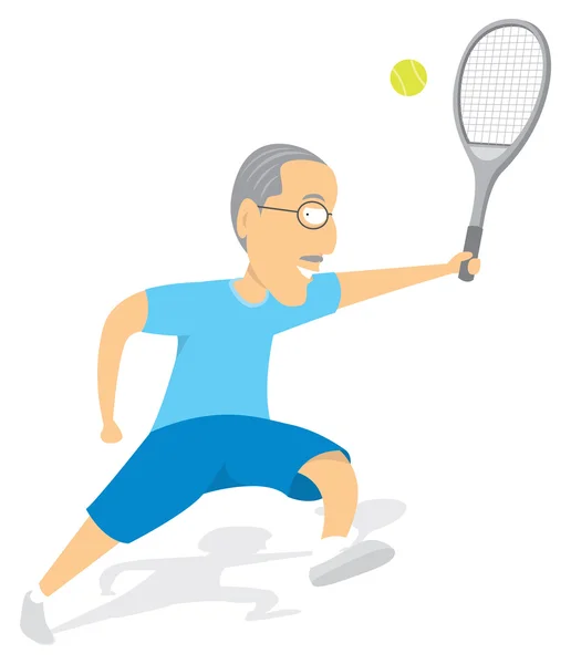 Joueur de tennis senior — Image vectorielle