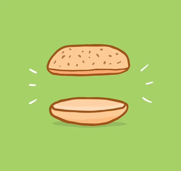 Sandwich van niets of echt streng dieet — Stockvector