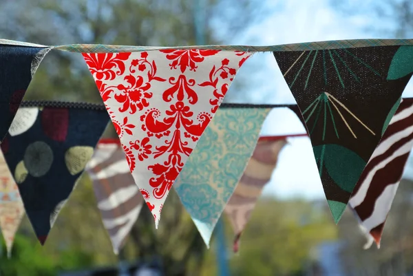 Cool set of patterned pennants — Stock Photo, Image