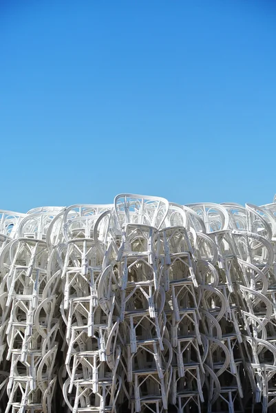 Mare di impilati struttura sedia da spiaggia — Foto Stock