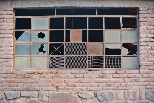 Unique rusty metal window — Stock Photo, Image