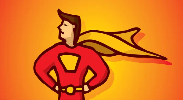 Perfil de superhéroe de dibujos animados — Vector de stock