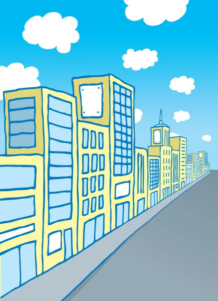 Kreslený městský blok — Stockový vektor