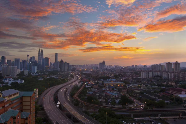 Beautiful landscape scenery of Kuala Lumpur city Royalty Free Stock Images