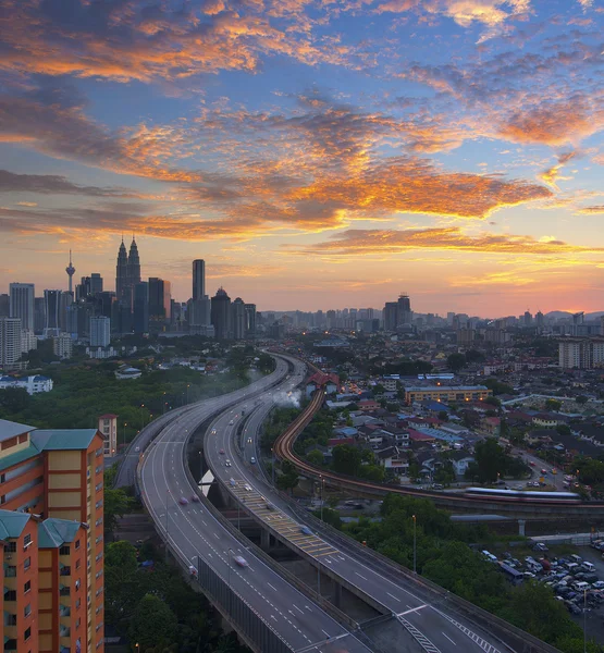 Beautiful landscape scenery of Kuala Lumpur city Stock Image
