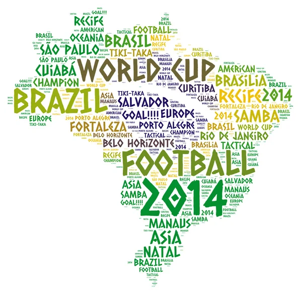 Word cloud of Map of Brazil Royalty Free Stock Photos