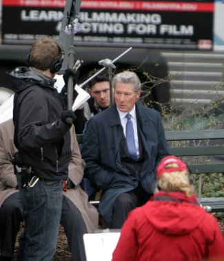 Richard Gere On The Set Of Arbitrage In New York City clipart