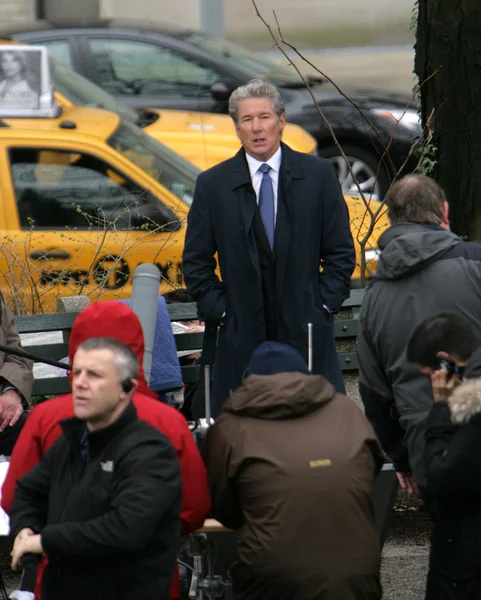 Richard Gere On The Set Of Arbitrage In New York City — Stock Photo, Image