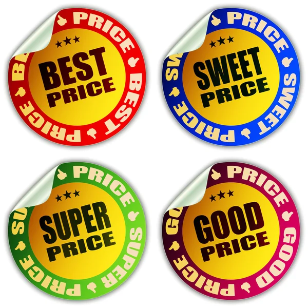 Beste prijs stickers — Stockvector