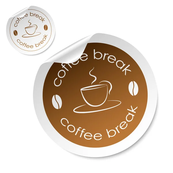 Coffee break stick — Stock Vector