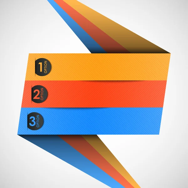 Origami-Etikett (Optionen) für Ihren Text — Stockvektor