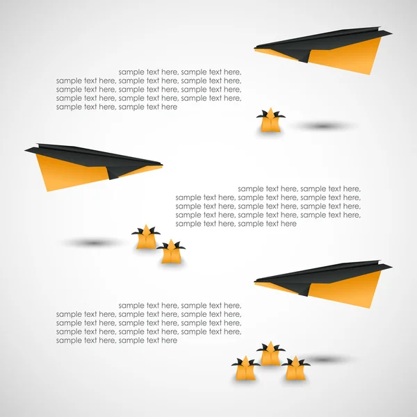 Origami-Hintergrund für Text (Optionen oder Schritte), Ebenen — Stockvektor