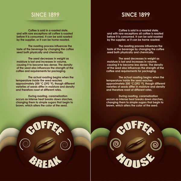 Kaffeemenü (zwei Versionen)) — Stockvektor